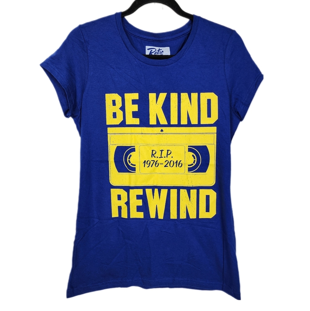 NWOT Retro Pop Box Exclusive Be Kind Rewind Blockbuster Women's Graphic T Shirt